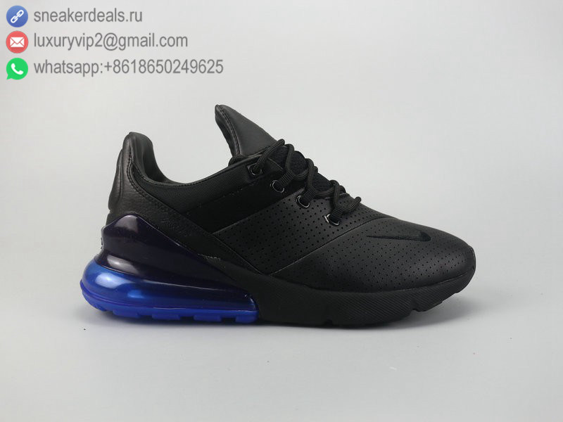 NIKE AIR MAX 270 BLACK BLUE LEATHER MEN RUNNING SHOES